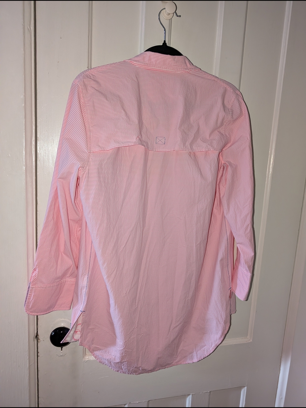 Vineyard Vines Performance Sailing Shirt Womens 8 Pink White Striped Pullover - Picture 4 of 8